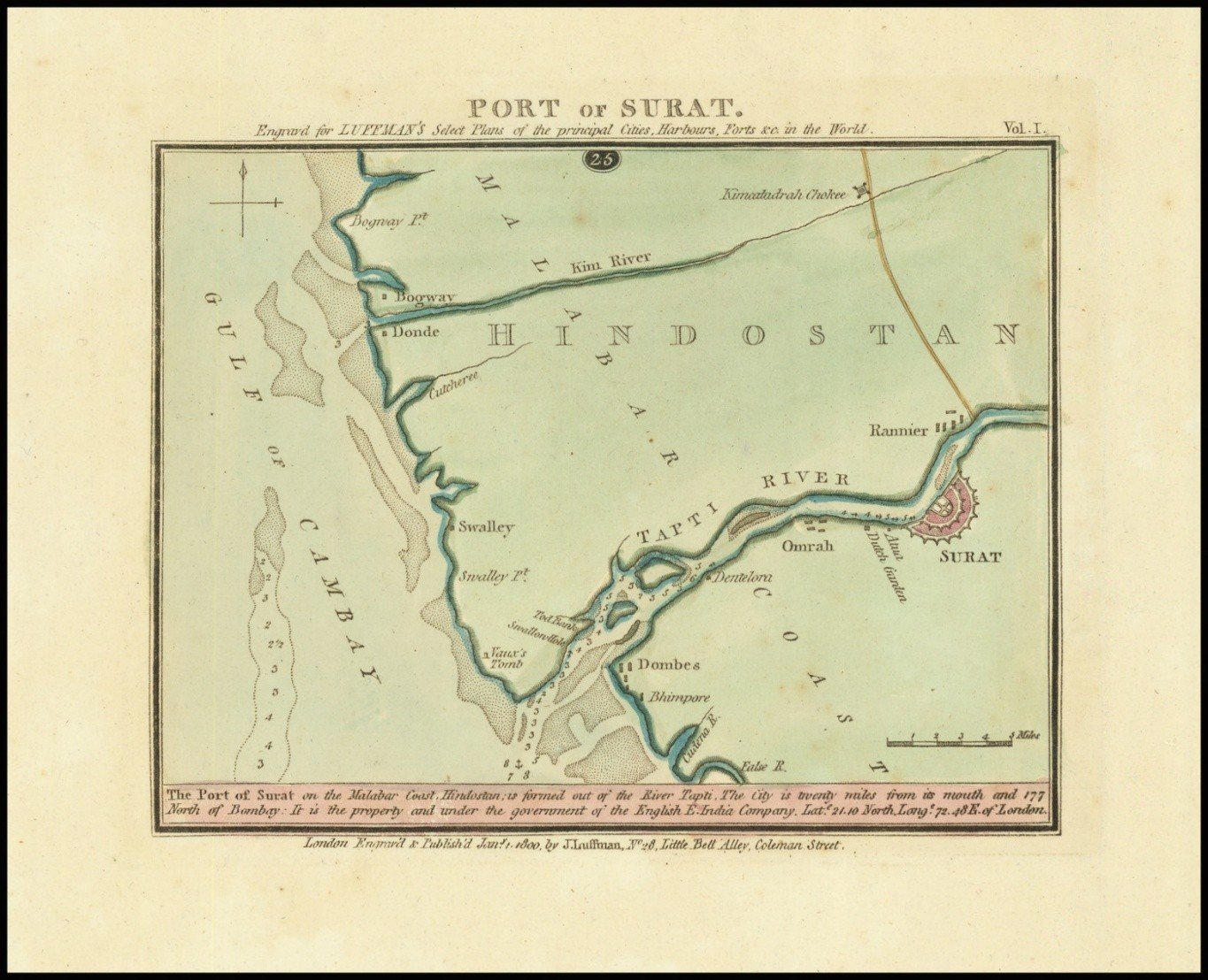 Map of the ancient coastline